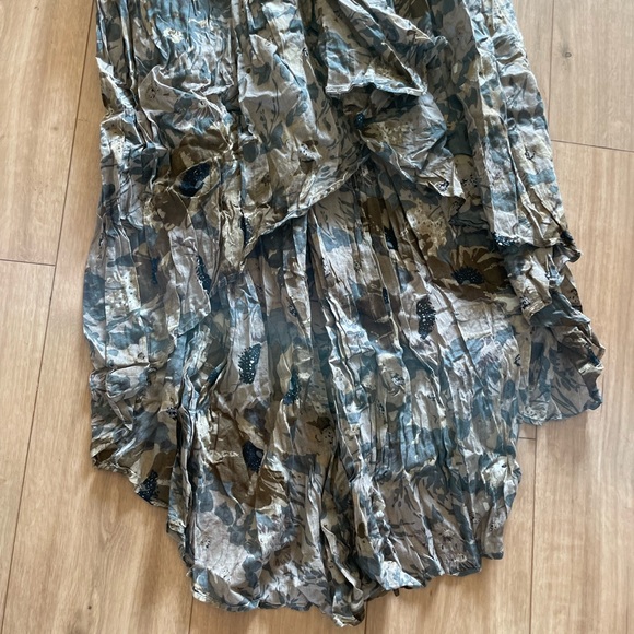 ASOS floral maxi dress Women’s 6 Floral Hi Low Zipper Front Flowy Beachy Gown - Picture 6 of 15